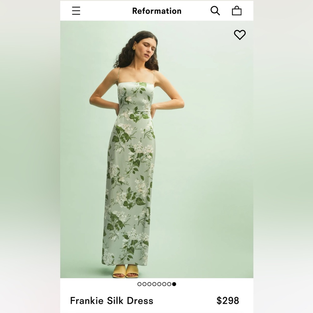 Reformation Frankie Silk Dress